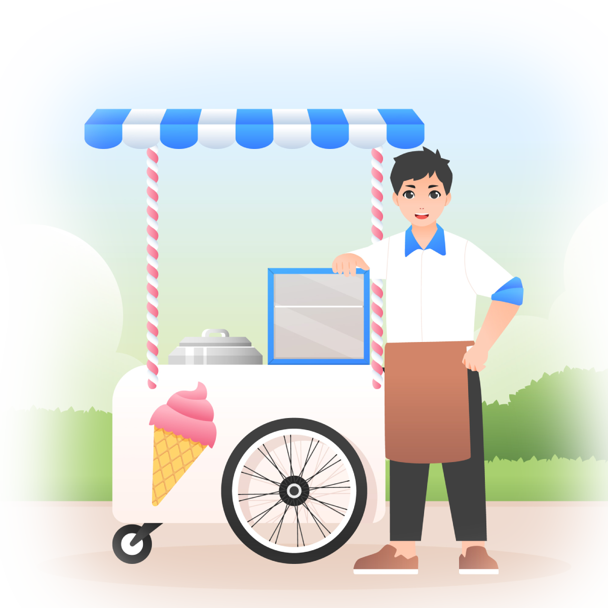 vendedor ambulante illustration